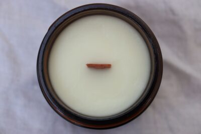 wooden wick soy candle