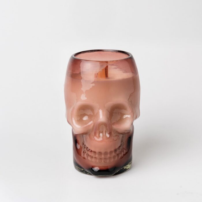Halloween skull candle